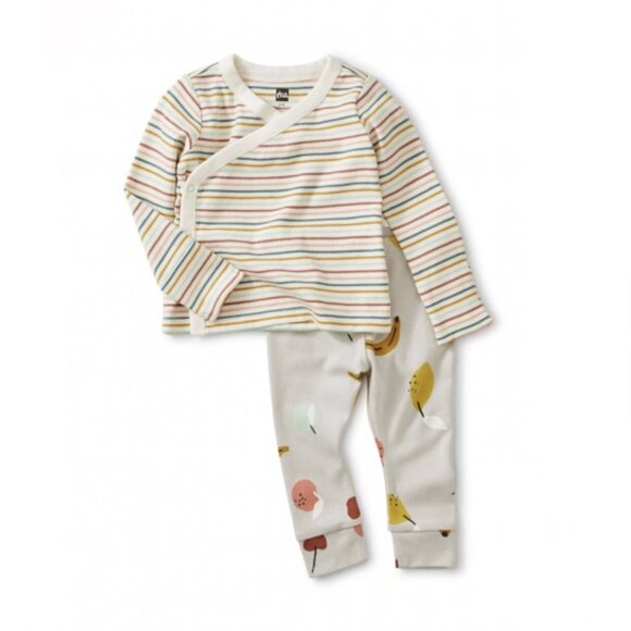 NWT Tea Collection Wrap Top Baby Outfit Fruit 3-6 Months - Picture 1 of 1